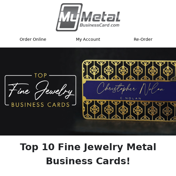 How To Place A Reorder - Metal Business Cards, My Metal Business Card