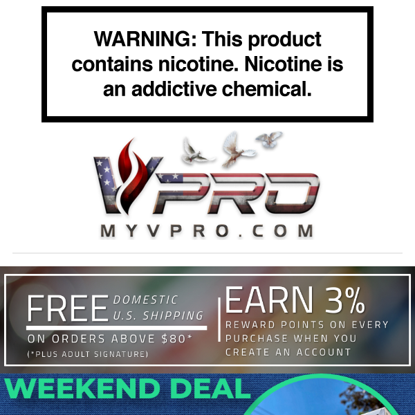 Save on E-Liquids All Weekend!