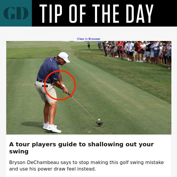 Bryson DeChambeau's keys for shallowing your swing