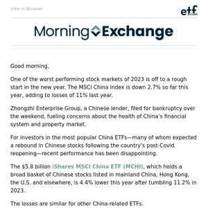 China ETFs Unlikely to Rebound Soon