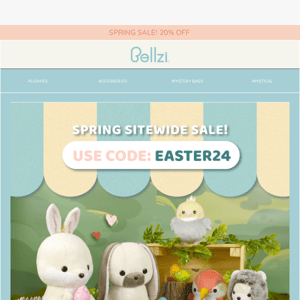 Don't Miss Out - 20% Off Everything at Bellzi! 🐰