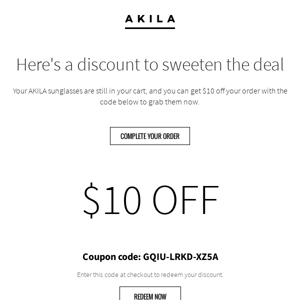 Here's $10 off to sweeten the deal