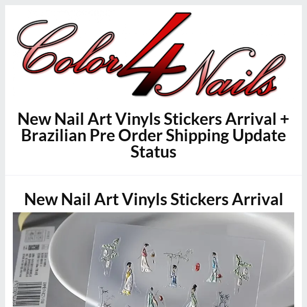 New Nail Art Vinyls Stickers Arrival + Brazilian Pre Order Shipping Update Status