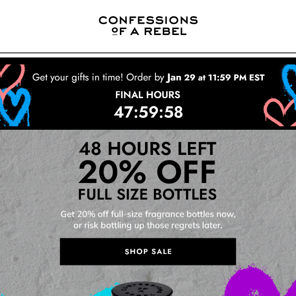 48 HOURS LEFT: 20% off full-size bottles