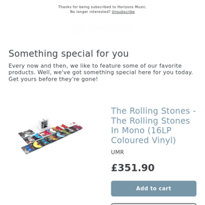 LIMITED EDITION! The Rolling Stones - The Rolling Stones In Mono (16LP Coloured Vinyl)