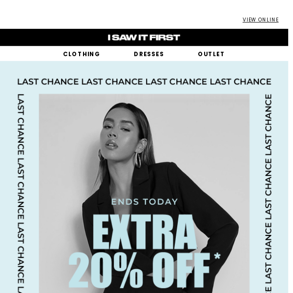 🚨 ENDS TONIGHT: Extra 20% Off Outlet