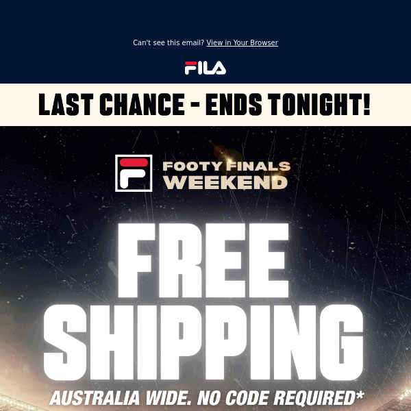 ⏰ Time's Running Out for FREE SHIPPING - Fila Australia