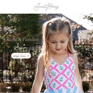 Cute new swim for Boys & Girls - Fruits & Florals - Available Now!