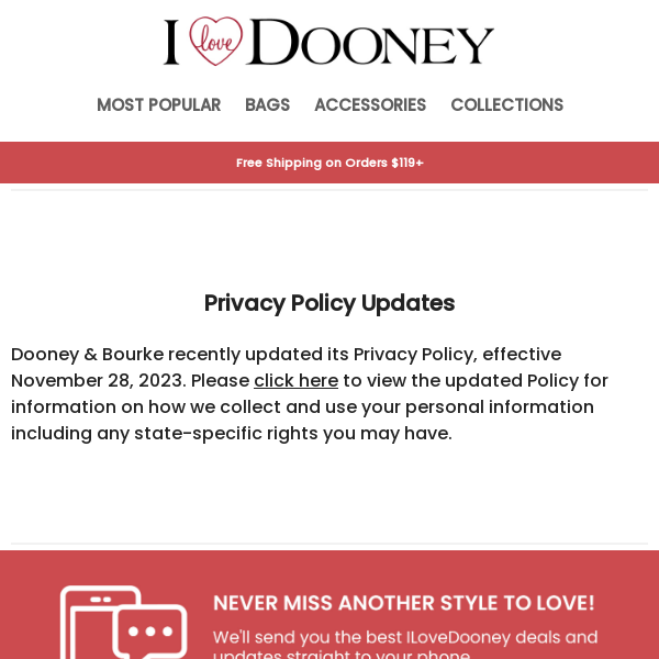 An Update To Our Privacy Policy...