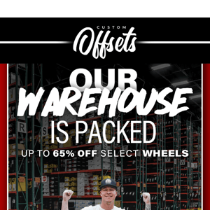 Up to 65% off wheels 🚨👀