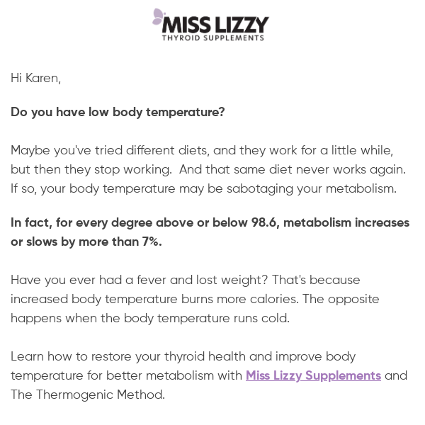 Is low body temperature sabotaging your metabolism?