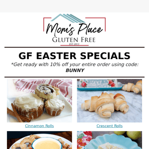 Hop to it! GF Easter Specials are here.