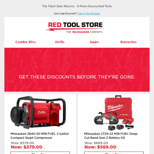 New Year's Milwaukee FLASH Sale - 20% Off These Tools