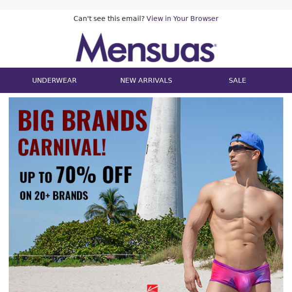 Today Only! Big Brand Carnival - Up to 70% Off on 20+ Brands - Mensuas