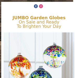 Jumbo Garden Globes Are On Sale and Porch Ready📦