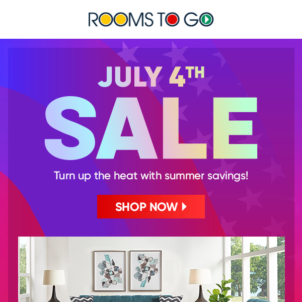 Savings coming your way! July 4th Sale is here.