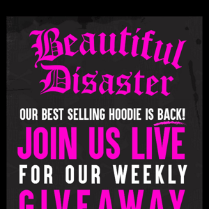 Join Us Live @ 5:30pm PST For Our Weekly Giveaway 💖