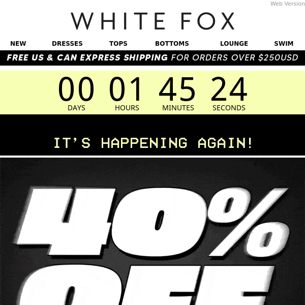 BABE WAIT… 40% OFF FOR 2 HRS 🤯