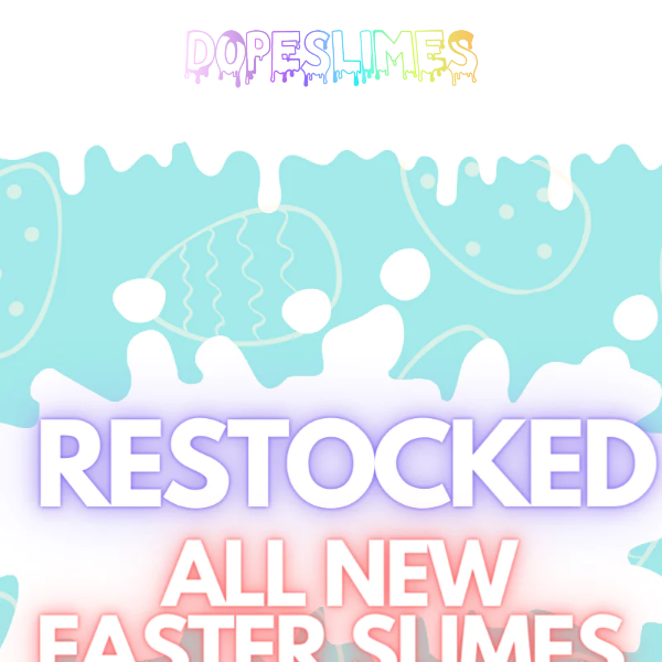 Crack open these eggcellent Easter Slimes 🐣 Restocked All New Easter Slimes + 15% off
