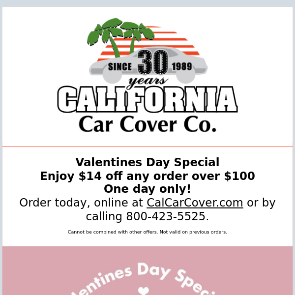 Valentine’s Day Sale: $14 Off Store Wide