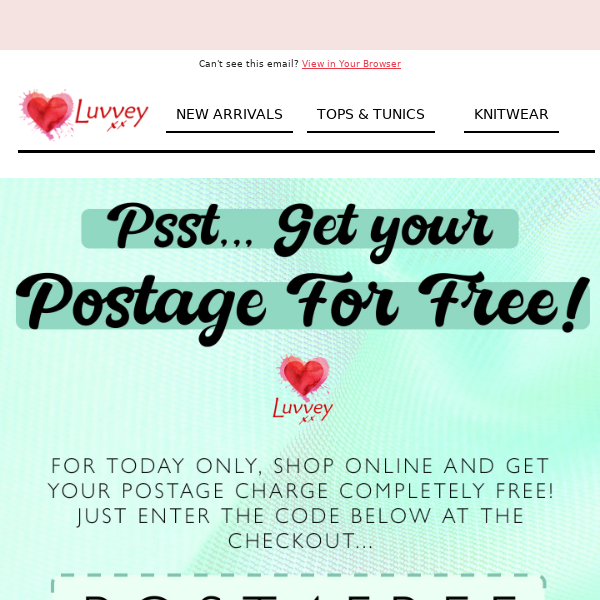 💌 Psst... Free Postage Inside 💌