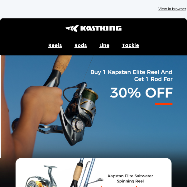 Unlock the Saltwater Fishing Adventure: Buy 1 Reel And Get 1 Rod For 30%  OFF - KastKing