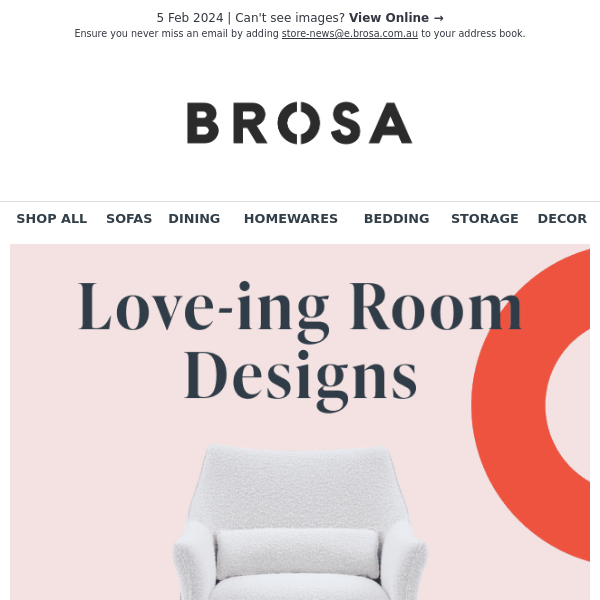 Love-ing Room Designs - Brosa Cece Loveseat Only $289 (Standard Retail Price $699)