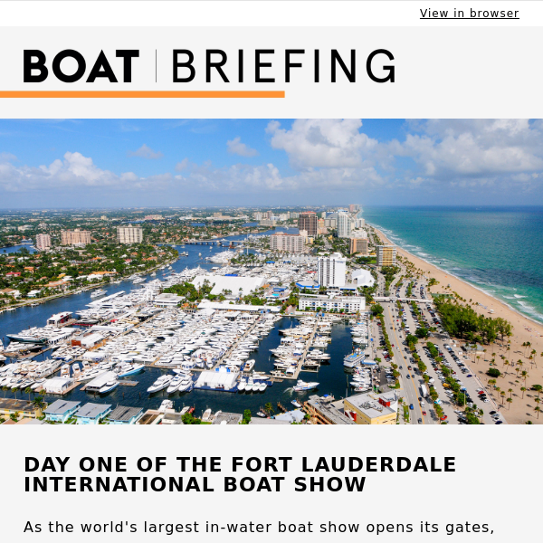 Yachts for sale and charter at the Fort Lauderdale International Boat Show