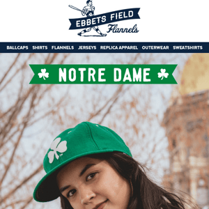 Available for the first time - Notre Dame fitted ballcaps