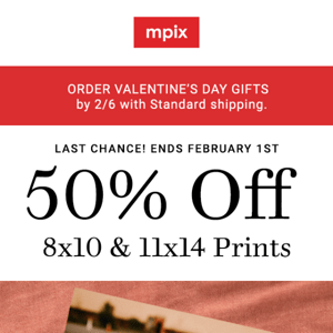 👋Say farewell to 50% off 8x10 & 11x14 Prints