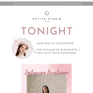 Tonight! Instagram Livestream Exclusive 💖