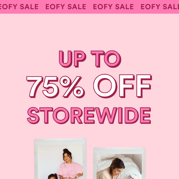 UP TO 75% OFF!