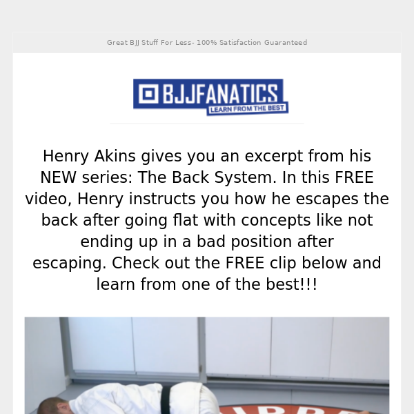 Join Henry Akins for a FREE technique from his Back System instructional!