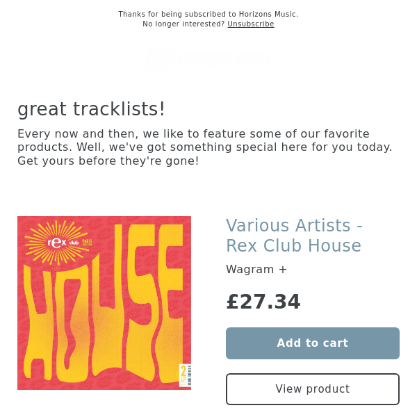 NEW!  Various Artists - Rex Club House / Techno albums