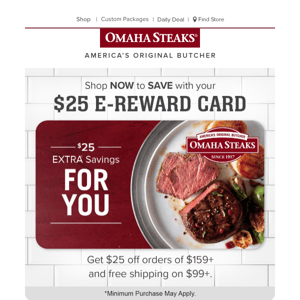 Omaha Steaks on X: Need a last minute gift? Give the gift of steak w/our e-gift  card! Our gift cards can be used to shop online, by phone, by mail, by fax