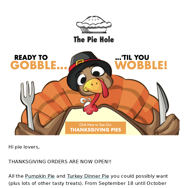 Thanksgiving orders are now open!! 🥧🦃