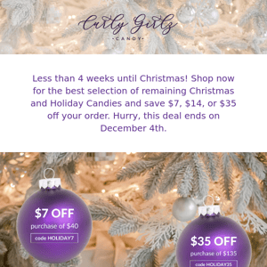 Save up to $35 off your holiday order today!