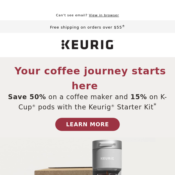 🚀 Start your coffee journey with the Keurig Starter Kit