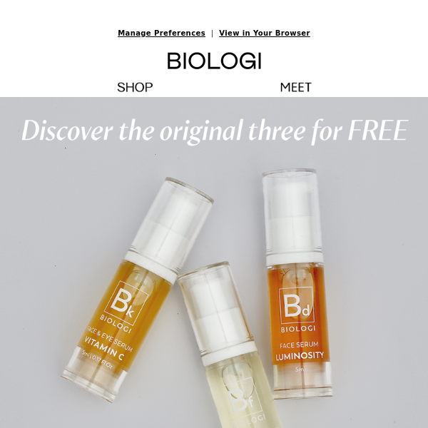 ✨ FREE Serum Discovery Set – claim yours now!