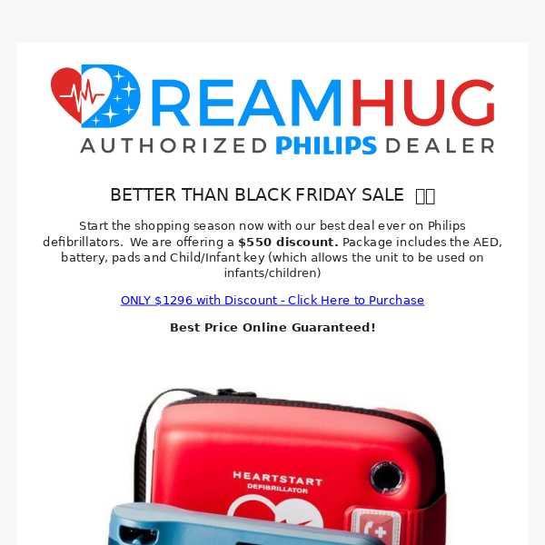 BETTER THAN BLACK FRIDAY SALE - Philips FRx Defibrillator ❤️ - Dream Hug