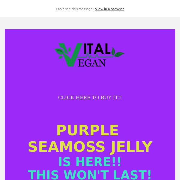 PURPLE SEAMOSS JELLY IS HERE!!! LIMITED SUPPLY!! DONT WAIT!