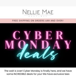 CYBER MONDAY IS HERE! 🎉