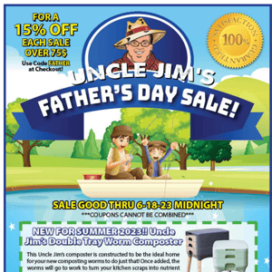 Happy Fathers Day. One Day Sale!