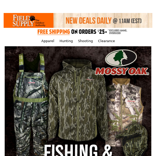 Gear Up: Mossy Oak Fishing & Hunting Apparel! - Field Supply