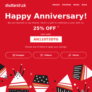 You joined Shutterstock exactly a year ago. That’s worth something.