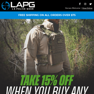 15% off when you buy an LAPG plate carrier + 2 plates