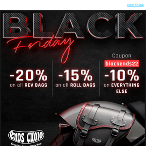 🔥🏍 BLACK FRIDAY ENDS CUOIO 🏍🔥