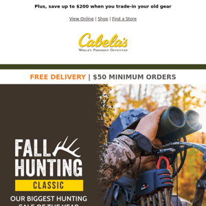Save On Optics During Our Fall Hunting Classic!