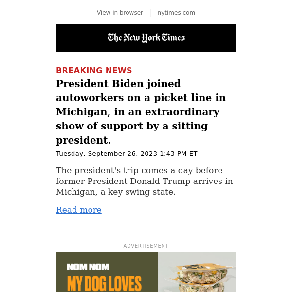 Breaking News: Biden joins striking autoworkers on picket line