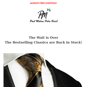 The Classic Ties Are Back In Stock